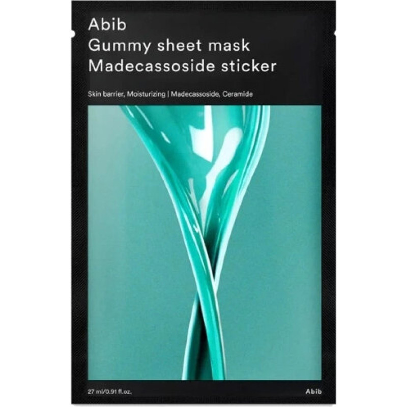 Loksnes maska Abib Gummy Madecassoside Sticker mitrinoša, nomierinoša