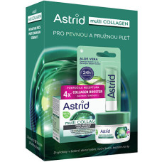 Komplekts Astrid Multi Collagen sievietēm: dienas krēms, 50 ml + nakts krēms, 50 ml + lūpu balzams, 4,8 g