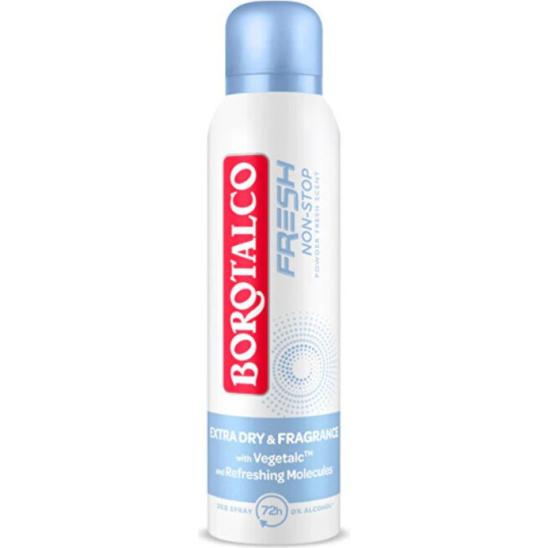 Dezodoranta aerosols Borotalco Fresh Powder 150 ml ilgstoša aizsardzība Microtalco tehnoloģija