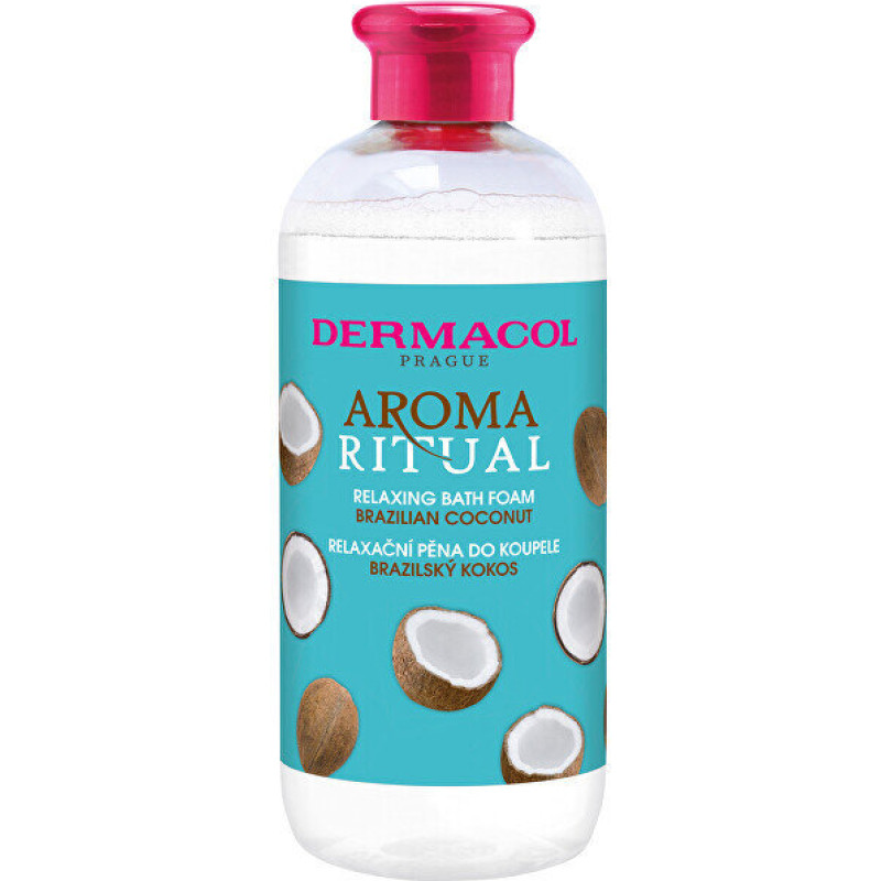 Dušas un vannas līdzeklis Dermacol Relaksējoša vannas putas Brazīlijas kokosriekstu aromāta rituāls 500 ml