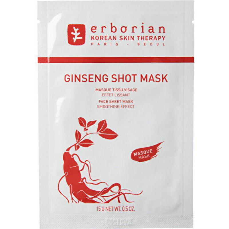 Nomierinoša sejas maska ​​Ginseng Shot Mask (Face Sheet Mask) 15 g