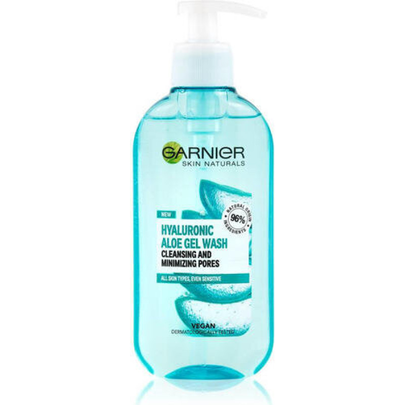 Sejas ādas tīrīšanas želeja Garnier Hyaluronic Aloe Cleansing Gel 200 ml