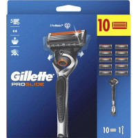 Komplekts Gillette Proglide: skuveklis, 1 gab. + skuvekļa galviņas, 10 gab.