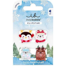 Clipstar Kids Cozy Snowy Friends matu sprādžu komplekts – 4 gab.