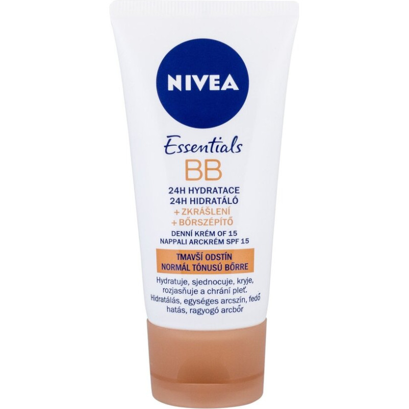 Tonējošs, mitrinošs krēms Nivea BB Cream 5in1 Beautifying Medium to Dark SPF10, 50 ml