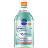 Micelārais ūdens NIVEA Derma Skin Clear 400 ml dziļai attīrīšanai, nepilnībām pakļautai ādai, ar serumu