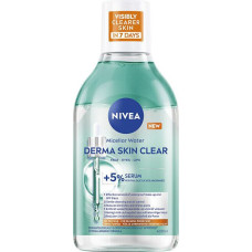 Micelārais ūdens NIVEA Derma Skin Clear 400 ml dziļai attīrīšanai, nepilnībām pakļautai ādai, ar serumu