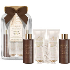 The Luxury Bathing Company dāvanu komplekts stikla burkā – Vaniļa, 5 gab.