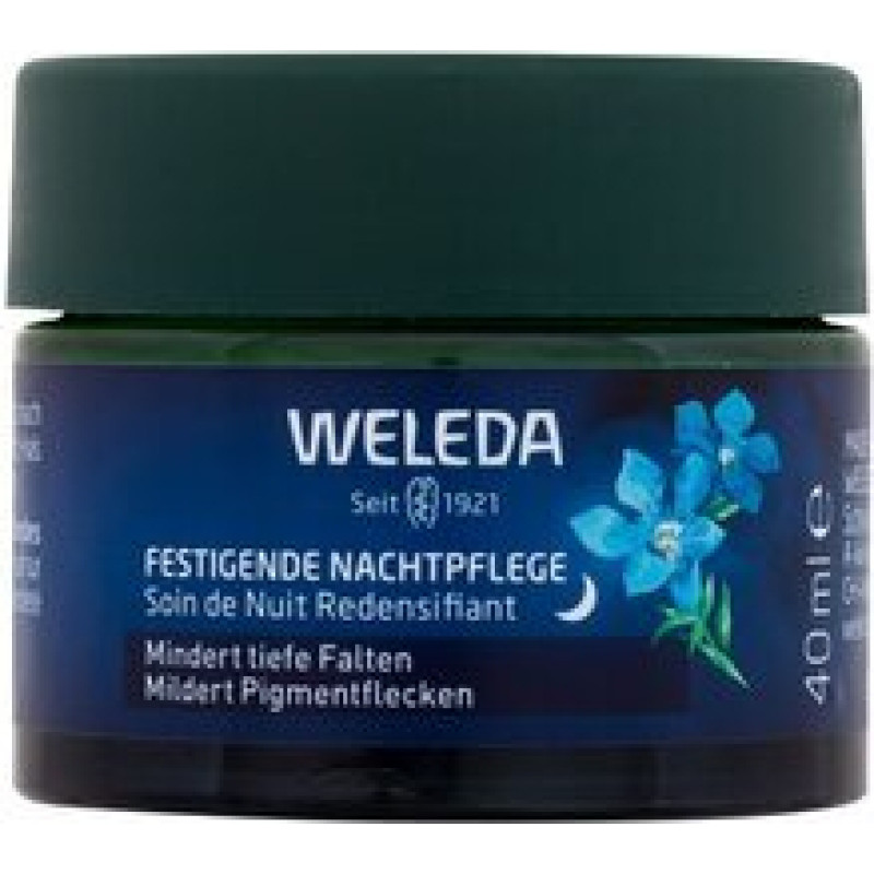 Nakts krēms Weleda Blue Gentian & Edelweiss konturēšanai – mitrinošs, nostiprinošs, izgaismojošs