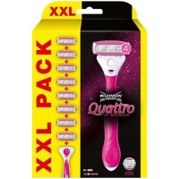 Skuveklis + 8 gab skuvekļa galviņas sievietēm Wilkinson Quatro for Woman