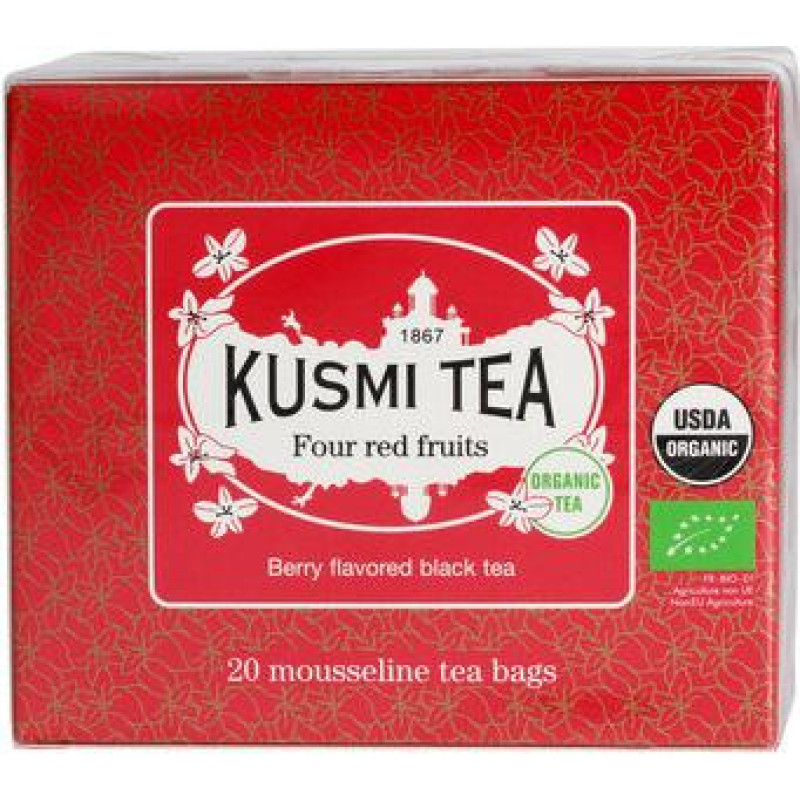 Kusmi tēja - Four Red Fruits Organic - Tēja 20 paciņas