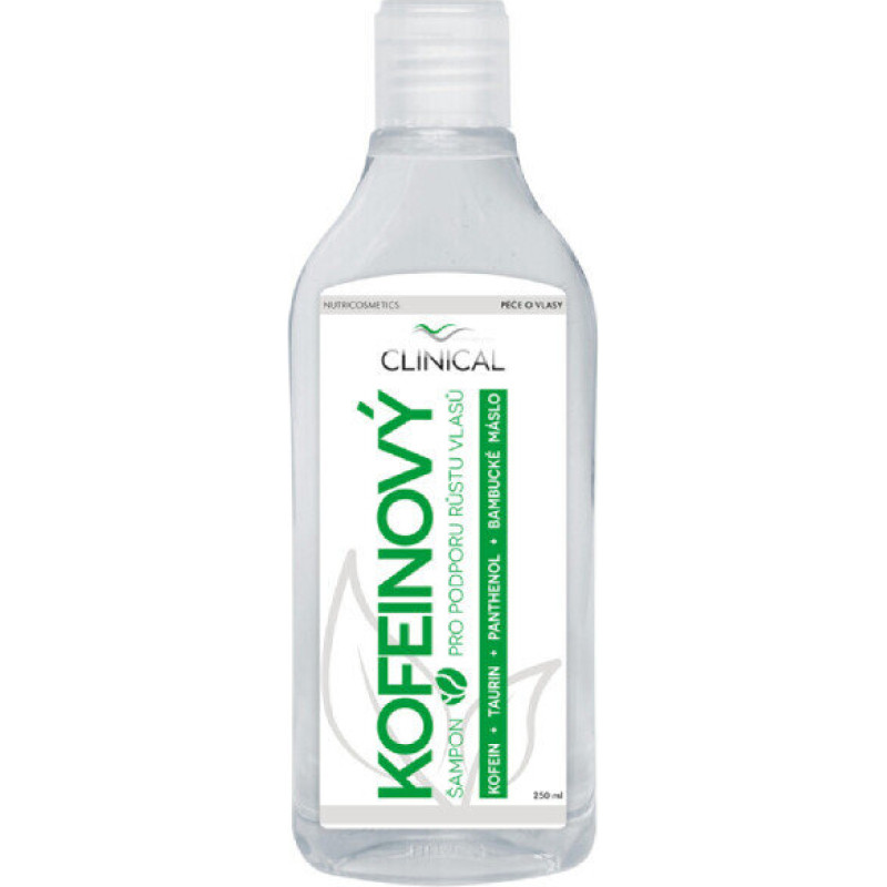 Šampūns „Clinical Caffeine“ 250 ml vājiem matiem, kas veicina to augšanu