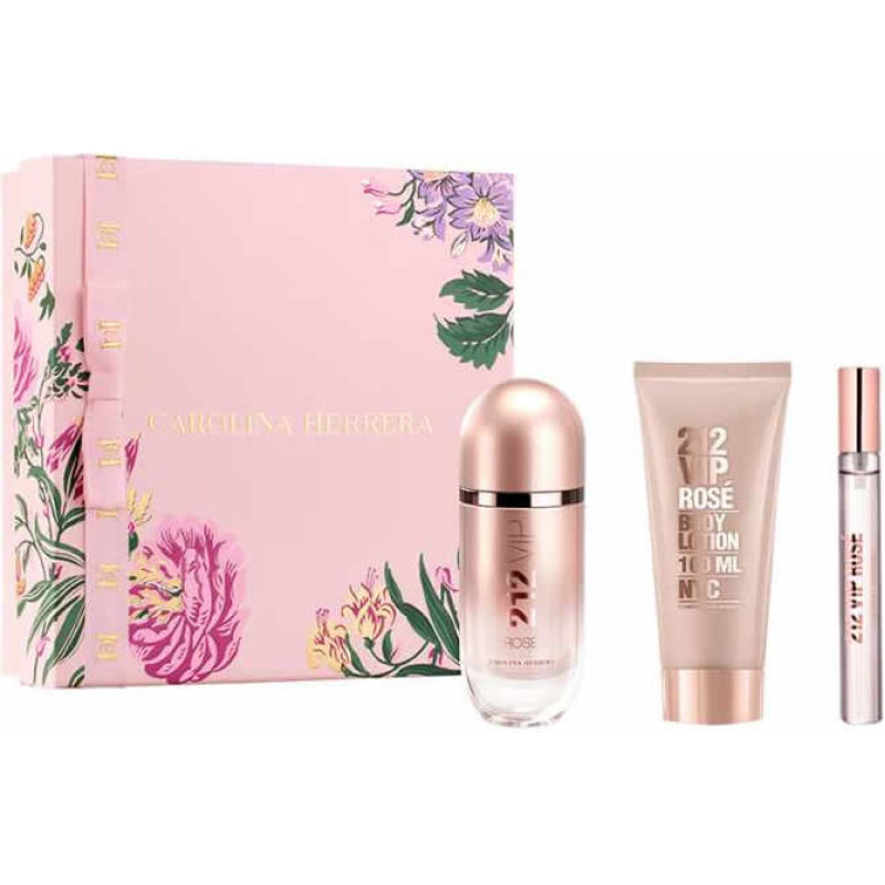 Smaržu dāvanu komplekts Carolina Herrera 212 VIP Rose augļains EDP aromāts