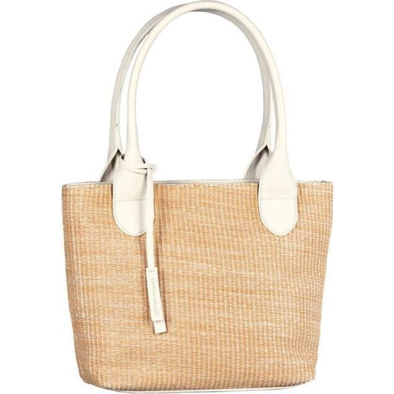 Soma - TOM TAILOR - Sharon Zip Shopper M - Beidzis krēmkrāsā - 33x24 cm - Ar rāvējslēdzi