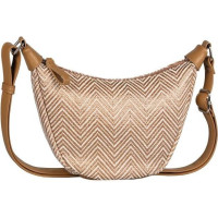 TOM TAILOR sieviešu viegls brūns balts plecu soma - Liriel Summer Cross Bag M Mixed Beige 295849