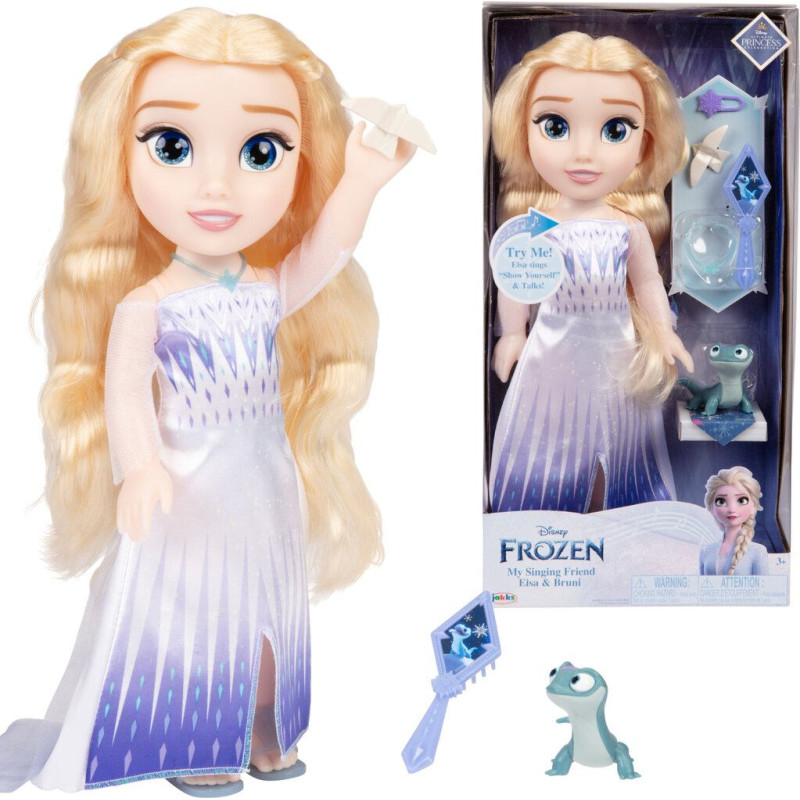Dziedošā lelle ar aksesuāriem Elsa the Snow Queen Ledus sirds (Frozen), 38 cm