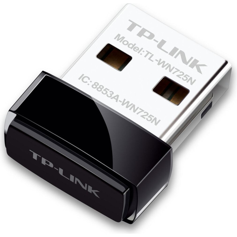 Jaudīgs WiFi atslēga N150 Mbps - TP-Link TL-WN725N - saderīgs ar Windows 11/10/8.1/8/7/XP/Vista, Mac OS X 10.9-10.13, Linux
