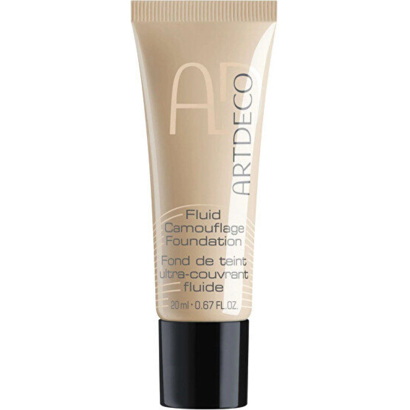 Šķidrais tonālais krēms ARTDECO Fluid Camouflage ar augstu segumu, noturīgs, 20 ml