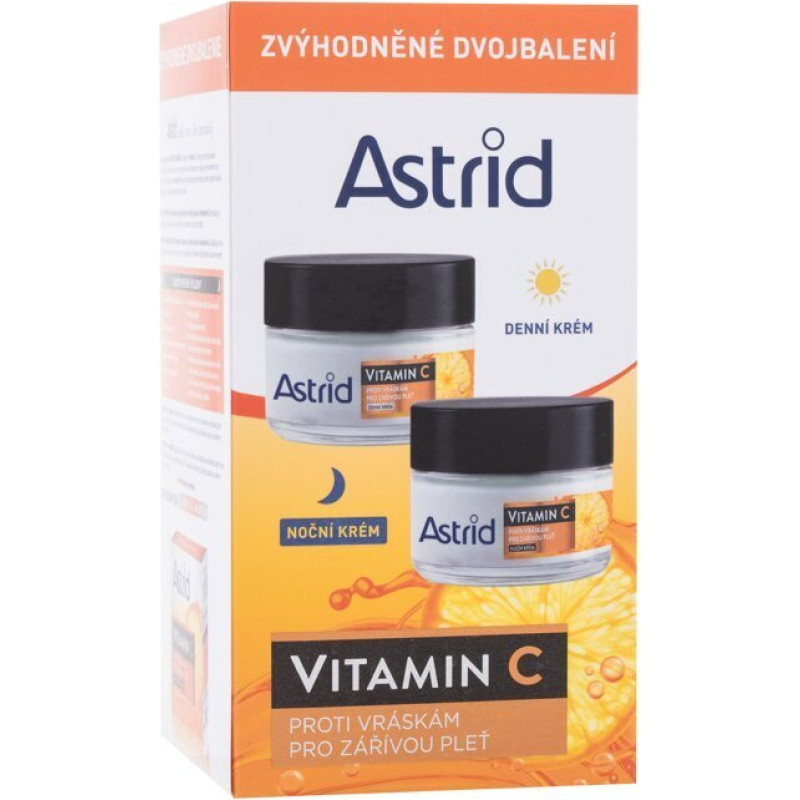 Sejas krēma komplekts nobriedušai ādai Astrid Vitamin C sievietēm: dienas krēms, 50 ml + nakts krēms, 50 ml