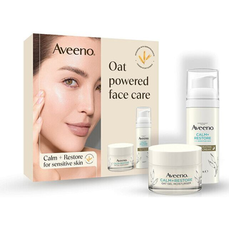 Ādas kopšanas dāvanu komplekts Aveeno Calm+Restore sausai un jutīgai ādai, nomierinošs, bez smaržvielām