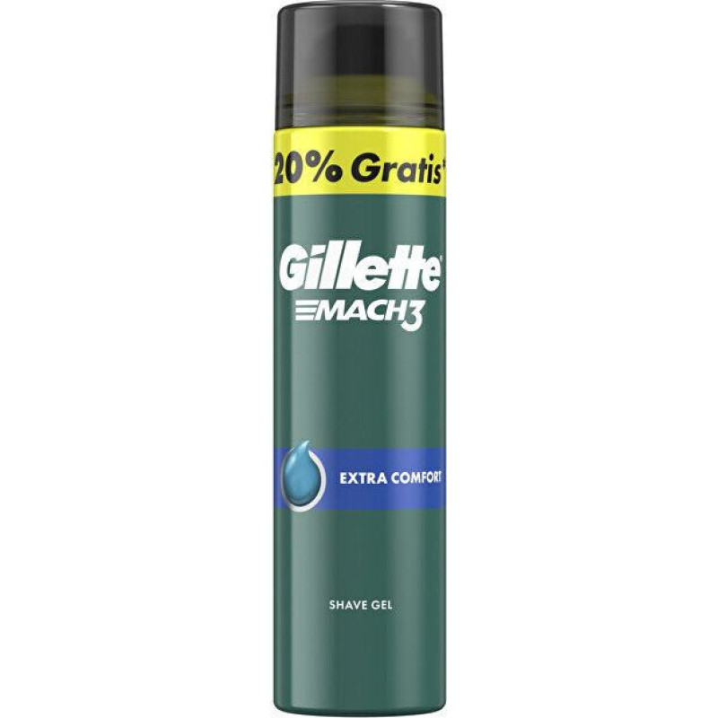 Skūšanās gēls Gillette Mach3 Extra Comfort, 240 ml