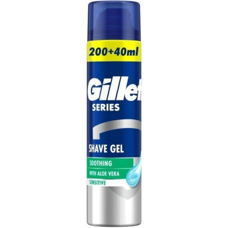Skūšanās želeja Gillette Soothing Sensitive Series, 240 ml