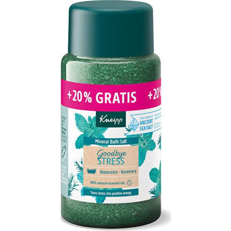 Vannas sāls Kneipp Goodbye Stress ar ūdens piparmētru un rozmarīnu 600 g