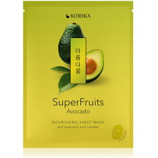 Sejas maska KORIKA SuperFruits Avocado barojoša lokšņu maska 25 g