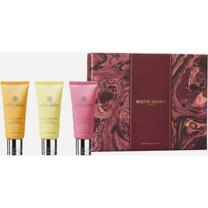 Roku krēmu komplekts Molton Brown Floral & Spicy roku kopšanas kolekcija 3x40 ml mitrinošs un ceļojuma izmērs