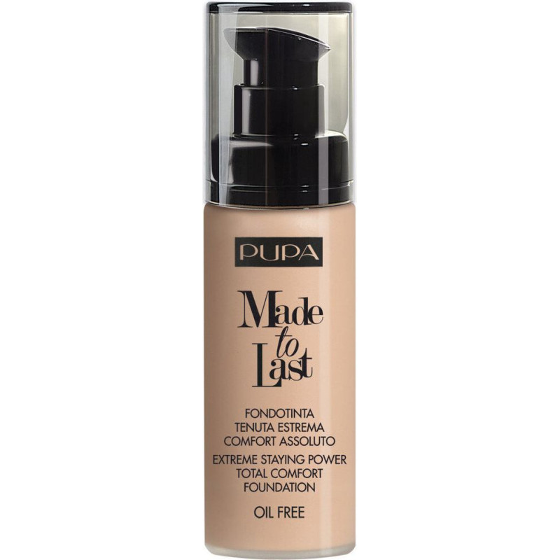 Tonālais krēms Pupa Made To Last Foundation 30 ml, 020 Light Beige