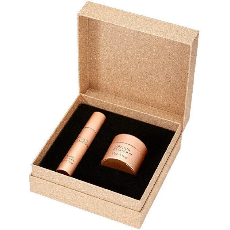 Sejas kopšanas komplekts Valmont L'Elixir des Glaciers sievietēm: atjaunojošs sejas krēms, 30 ml + sejas serums, 15 ml
