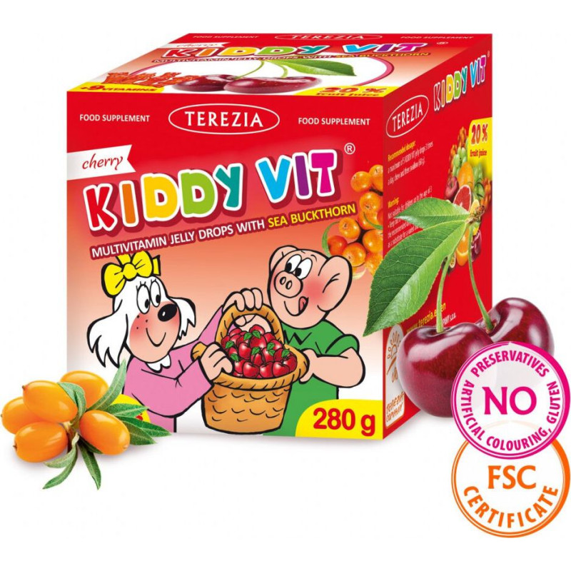 Uztura bagātinātājs Terezia Kiddy Vit Ķiršu pasaule, 70 kapsulas
