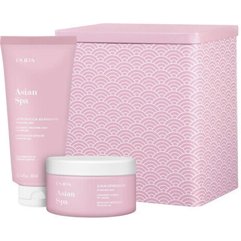 Komplekts Pupa Asian Spa Kit: dušas piens, 300 ml + ķermeņa skrubis, 250 ml