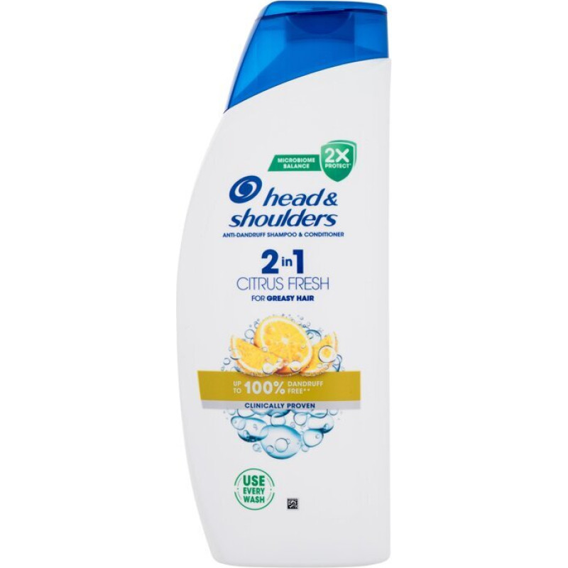 Šķidrais šampūns Head & Shoulders Citrus Fresh 625 ml pret blaugznām, ikdienas lietošanai