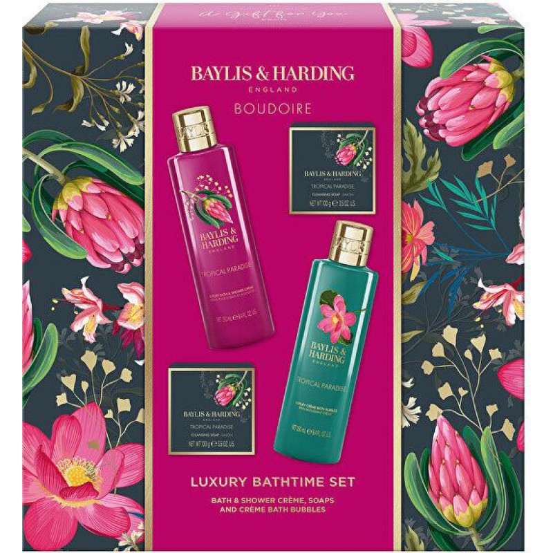 Dāvanu komplekts Baylis & Harding Boudoire Tropical Paradise, 4 gab. mitrinošas ķermeņa kopšanas līdzekļi