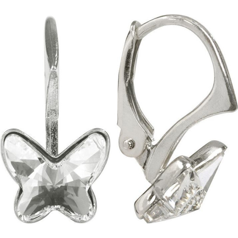 Auss ziedi - LEVIEN - Taureņu - Sudrabs 925 - Kristāli - 1,5 cm