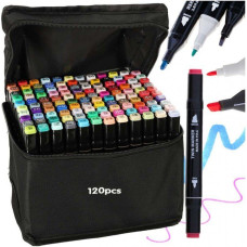 Divpusēji spirta bāzes marķieri, 120 gab.