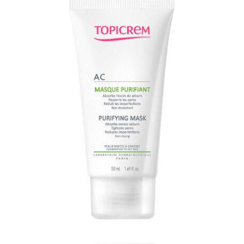Attīroša maska ​​taukainai un kombinētai ādai Topicrem AC Purifying Mask 50 ml