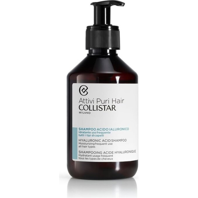 Collistar Attivi Puri Šampūns matiem ar hialuronskābi, 250 ml