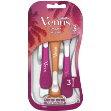 Vienreizējie skuvekļi Gillette Venus Smooth Miami 3 asmeņi Aloe Comfort, 3 gab. iepakojums