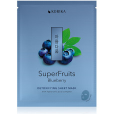 Sejas maska KORIKA SuperFruits melleņu detoksicējoša auduma maska 25 g visiem ādas tipiem