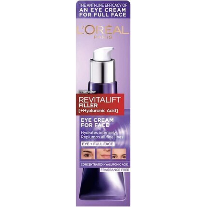 Pret novecošanās acu zonas krēms Revitalift Filler Eye Cream For Face 30 ml