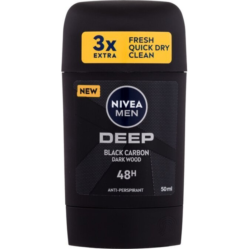 Antiperspirants Nivea Men Deep Black Carbon, vīriešiem, 50 ml