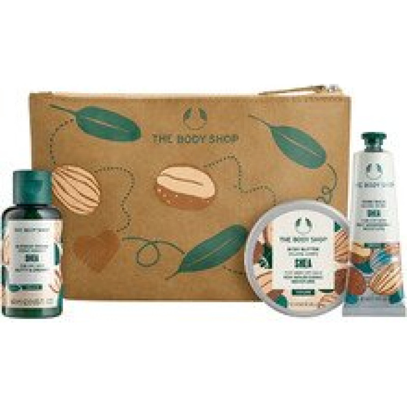 Ķermeņa kopšanas komplekts The Body Shop Shea komplekts dziļai barošanai, mīkstināšanai, izlīdzināšanai