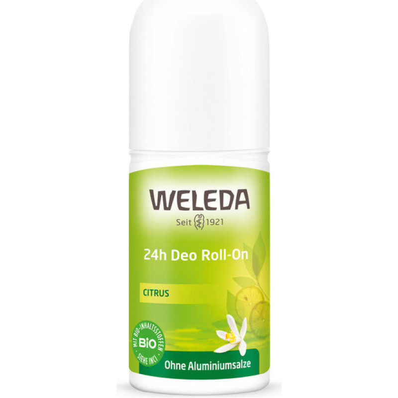 Rullīšu dezodorants ar citronu koka ekstraktu Weleda 24h Citrus, 50 ml