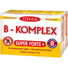 Uztura bagātinātājs ar B grupas vitamīniem B-Komplex Super Forte+, Terezia, 100 tab.