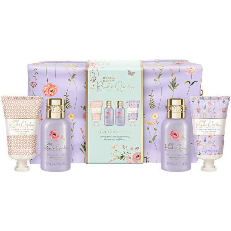 Dāvanu komplekts Baylis & Harding Lavanda un Mežrozīšu Tēja, 4 gab. Ikdienas kopšana