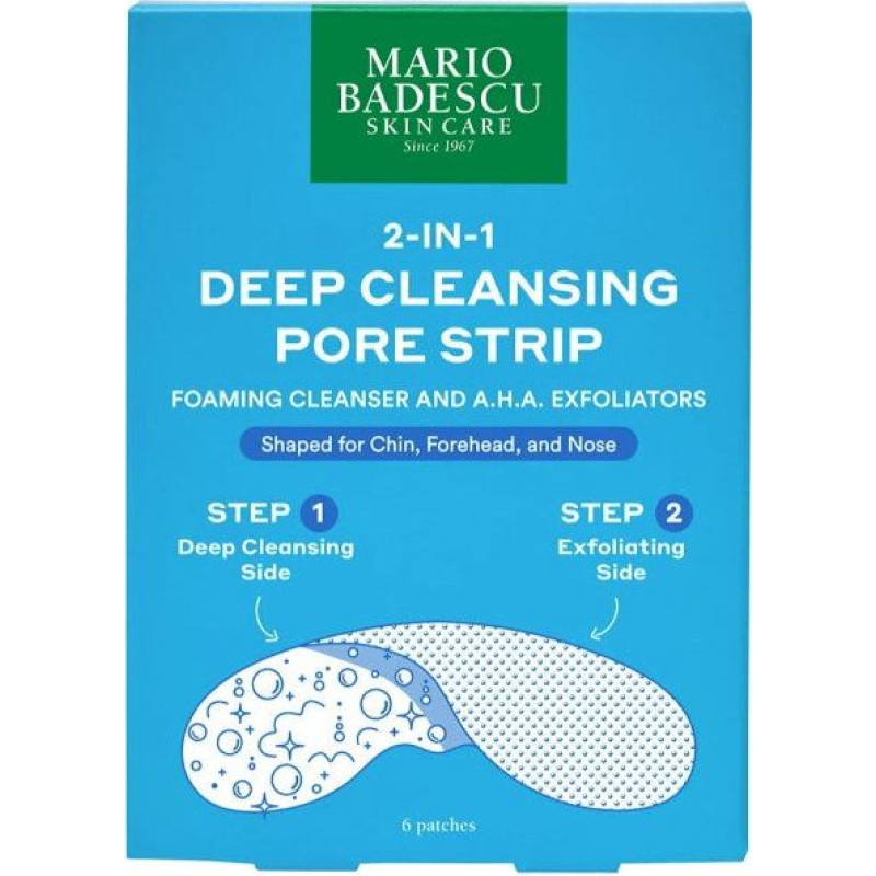 Mario Badescu 2 vienā dziļattīrošas poru sloksnes, 6 gab.
