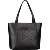 Somu iepirkumu - TOM TAILOR - Wendi Zip Shopper - Melns - 39x30 cm - 100% poliuretāns