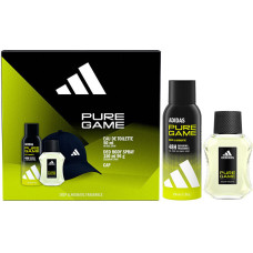 Dāvanu komplekts Adidas Pure Game EDT 50 ml + dezodorants aerosols 150 ml svaiga koksnes smarža vīriešiem